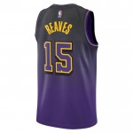Maillot NBA Los Angeles Lakers Austin Reaves Nike 2024-25 City Edition Violet Swingman - Homme